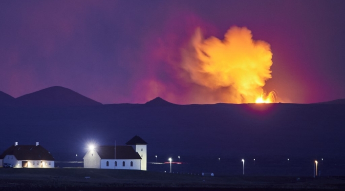 Geiser de lava en Islandia