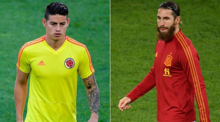 James Rodríguez, Sergio Ramos