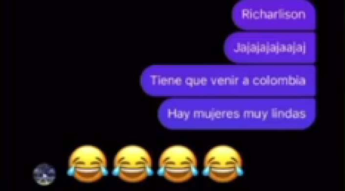 Conversaciones de 'La Liendra' con Richarlison