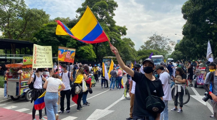 Manifestaciones en Medellín.