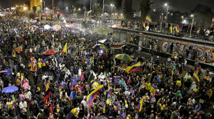 Protestas en Bogotá 28 de mayo 2021 en el sector de Héroes.
