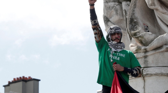 Protestas en Francia a favor de Palestina
