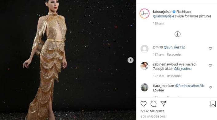 Vestido que comparan con el que usó la Miss Universo, Andrea Meza