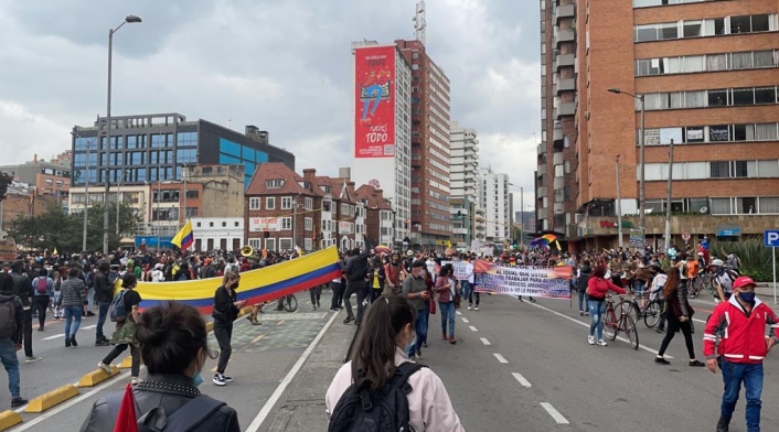 Manifestaciones del paro nacional en Bogotá