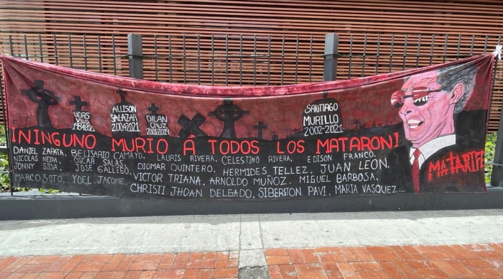 La manifestación que se cumplió en el marco del paro nacional contra el defensor del Pueblo, Carlos Camargo Assis
