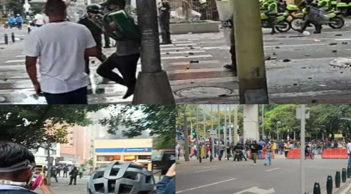 Disturbios en Medellín.