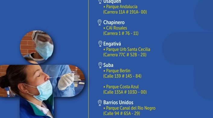 Lugares para hacerse pruebas covid en Bogotá el 21 de junio