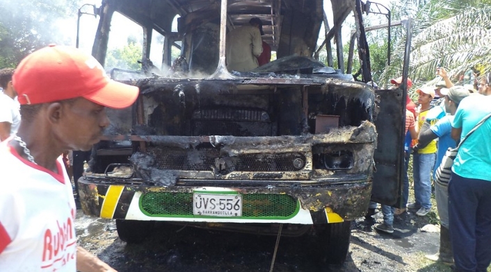 Bus en que murieron los 33 niños de Fundación Magdalena