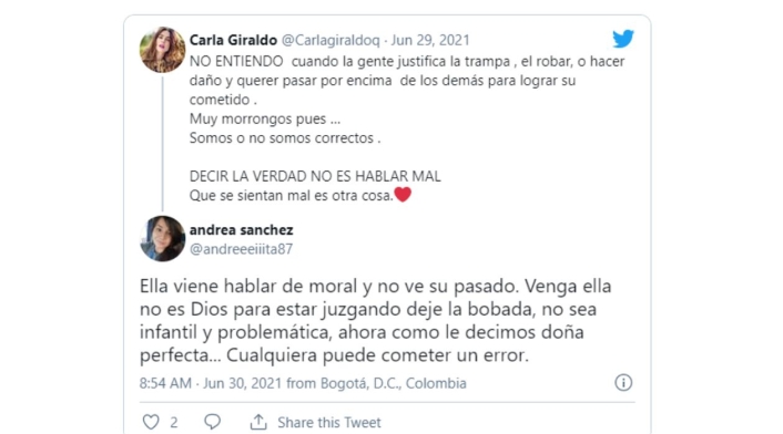 Carla Giraldo: Pelea en MasterChef Celebrity RCN con Liss Pereira