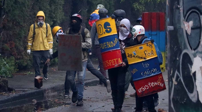 Protestas en Bogotá - Enfrentamientos en Fontibón