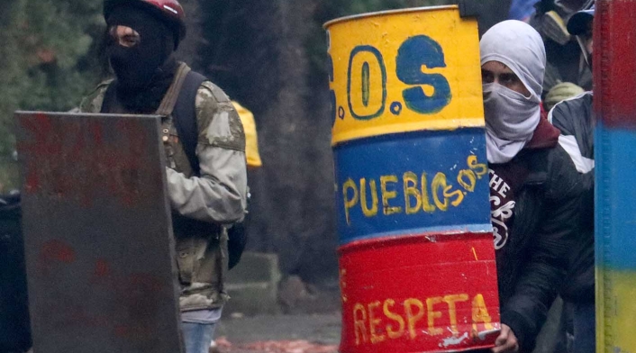 Protestas en Bogotá - Enfrentamientos en Fontibón