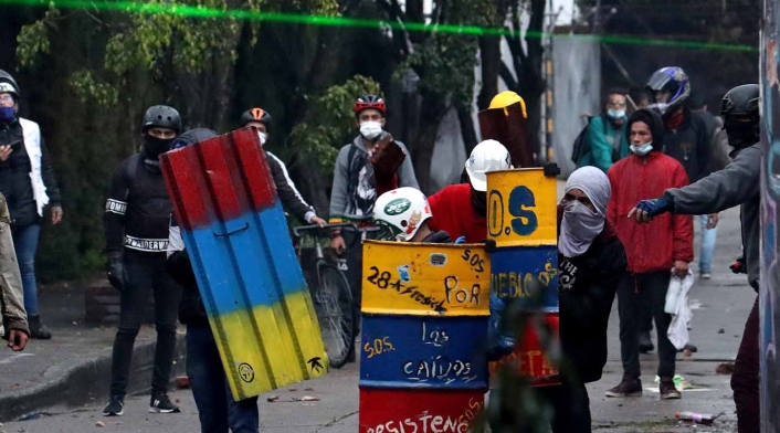 Protestas en Bogotá - Enfrentamientos en Fontibón