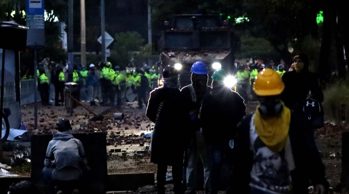 Protestas en Bogotá - Enfrentamientos en Fontibón