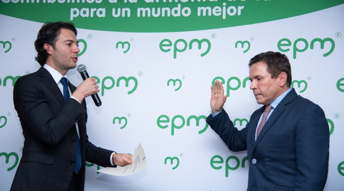 El alcalde de Medellín, Daniel Quintero; y el exgerente de EPM, Álvaro Guillermo Rendón.