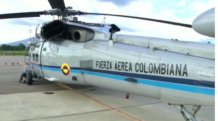 Helicóptero en el que viajaba Duque Helicóptero en el que viajaba Duque
