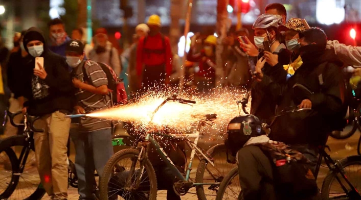 Protestas en Bogotá - Disturbios en Suba