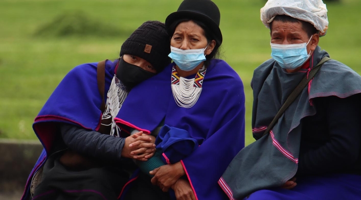 Indígenas del Pueblo Misak protestaron en Bogotá este 9 de junio