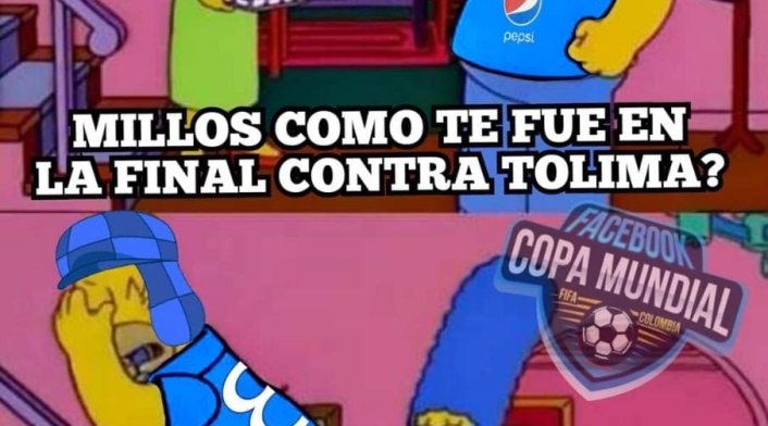 Los mejores memes de la derrota de Millonarios ante Tolima
