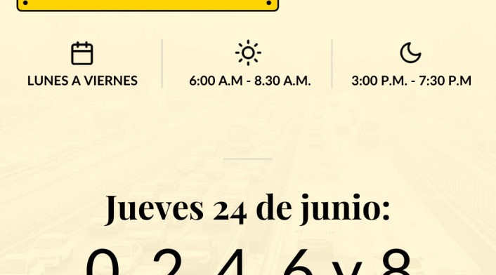 Pico y Placa hoy 24 de junio Pico y Placa hoy 24 de junio