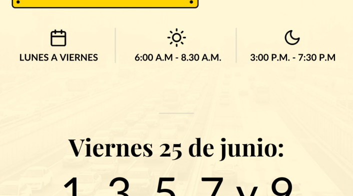 Pico y placa hoy Bogotá viernes 25 de junio Pico y placa hoy Bogotá viernes 25 de junio