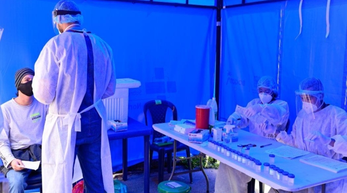 Prueba de coronavirus en Bogotá