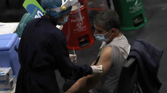 Vacunación anticovid en el Movistar Arena