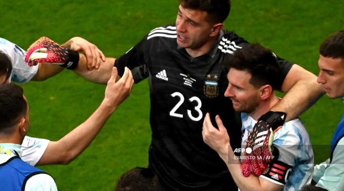 Emiliano Martínez y Lionel Messi - Selección Argentina
