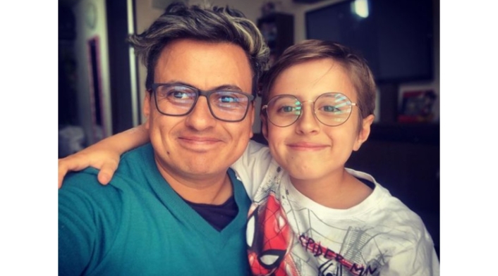 Freddy Beltrán y su hijo Mathias