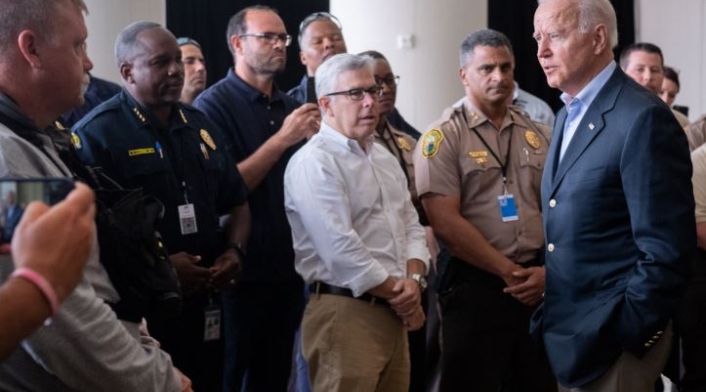 Joe Biden en Surfside, Miami