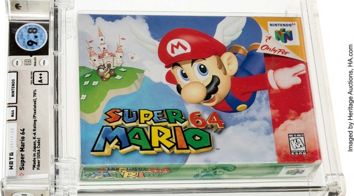 Cartucho de Super Mario 64 subastado