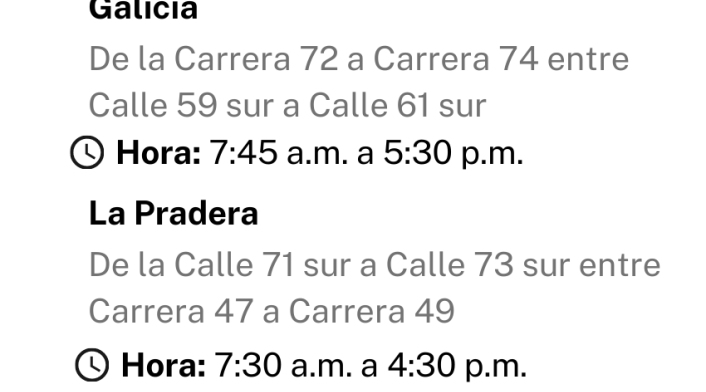 corte de luz bogotá para jueves 8 de julio