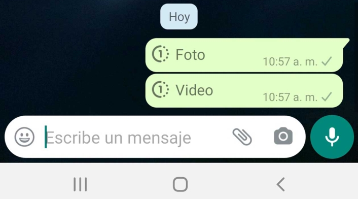 WhatsApp foto que se autodestruye