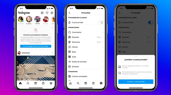 Instagram cambios para cuentas de menores de edad