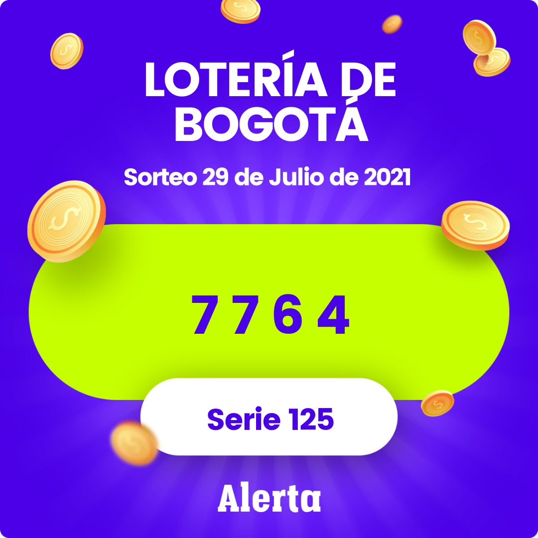Lotería Bogotá resultados 29 de julio