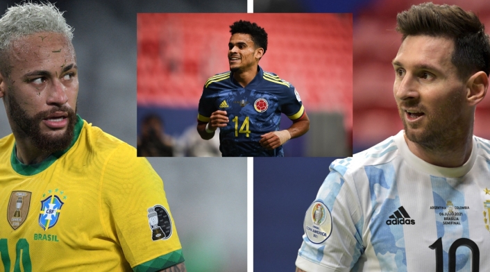 Luis Díaz, Lionel Messi y Neymar Luis Díaz, Lionel Messi y Neymar