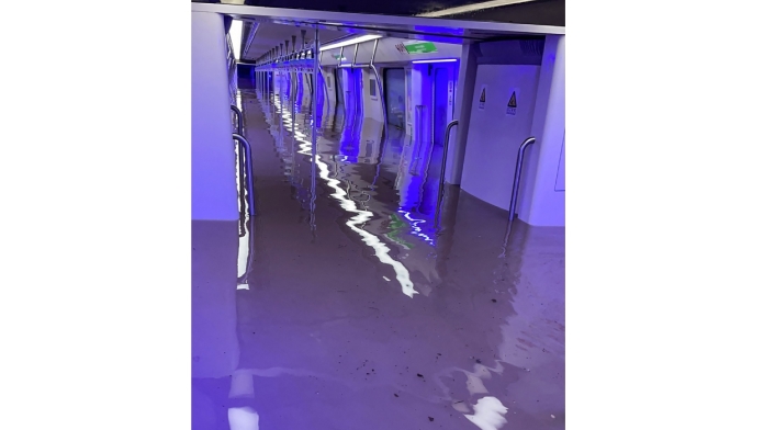 Inundación en Metro de China