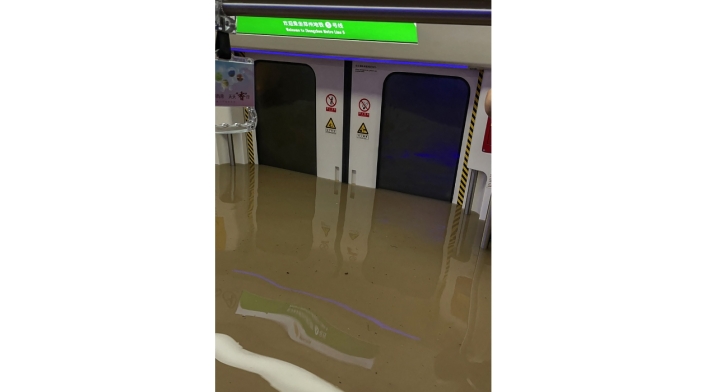 Inundación en Metro de China