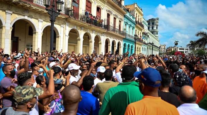 Protestas en Cuba contra Gobierno de Miguel Díaz Canel en 2021