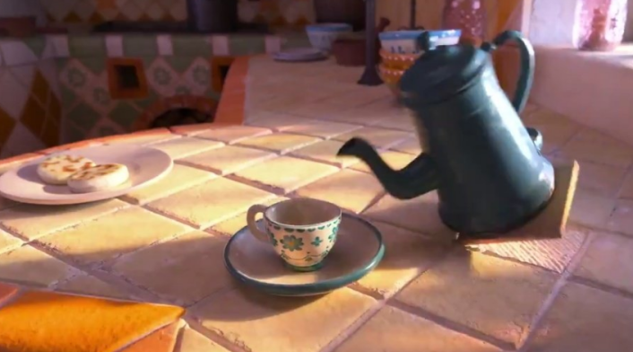 Tinto con arepa en 'Encanto'