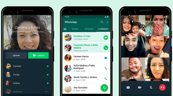Videollamadas en WhatsApp