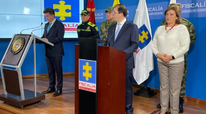 Ministro de Defensa, Diego Molano y fiscal general, Francisco Barbosa.