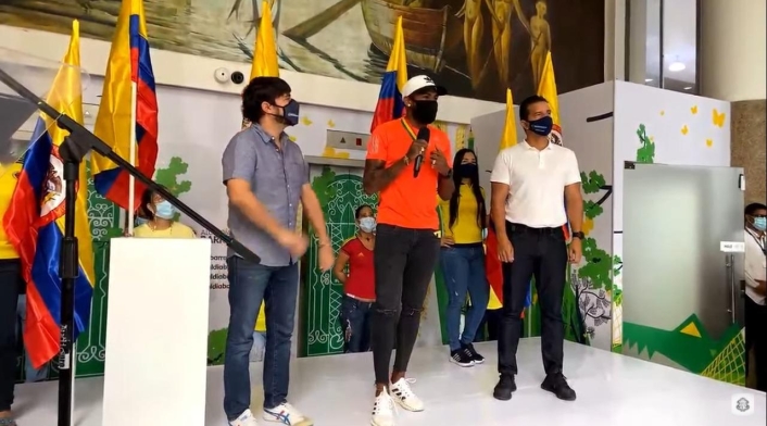 Condecoración a Anthony Zambrano en Barranquilla