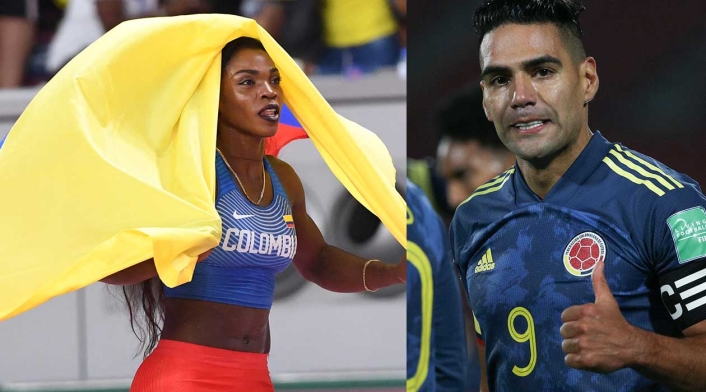 Caterine Ibargüen y Radamel Falcao Caterine Ibargüen y Radamel Falcao