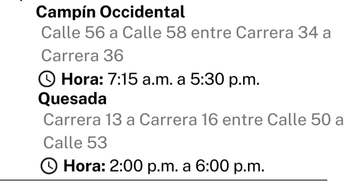 Cortes de luz-Bogotá-1 de septiembre