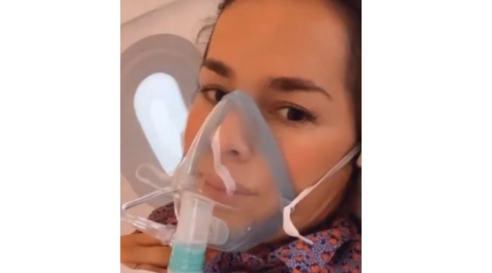 Danna García con respirador por secuelas de covid-19 Danna García con respirador por secuelas de covid-19