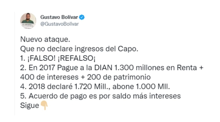 gustavo bolívar deuda con DIAN gustavo bolívar deuda con DIAN