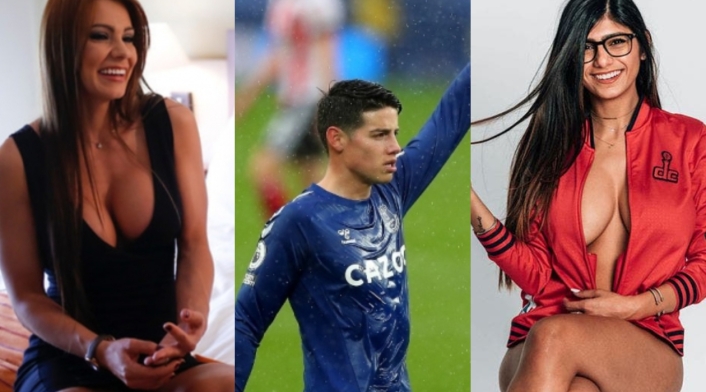 Esperanza Gómez, James Rodríguez y Mía Khalifa