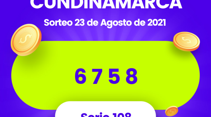 Lotería de Cundinamarca resultados lunes 23 de agosto