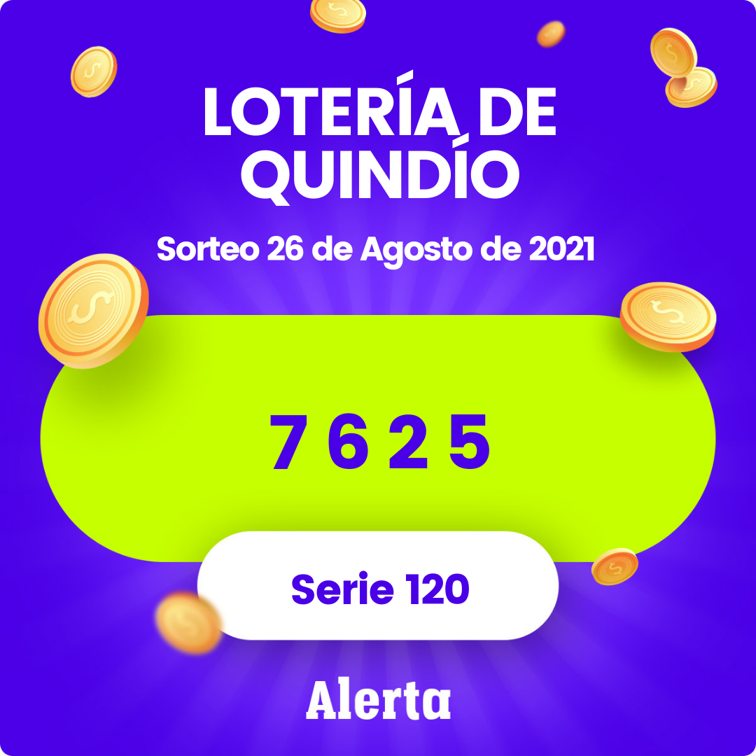 Lotería Quindío último sorteo 26 de agosto