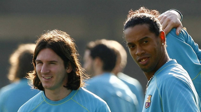 Messi y Ronaldinho